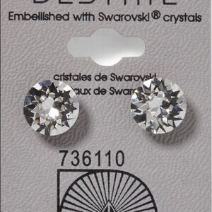 𝅺destine Clear Diamond Cut Earrings 8mm.